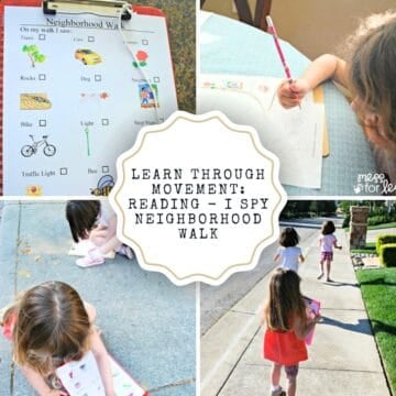 Learn Through Movement: Reading - I Spy Neighborhood Walk