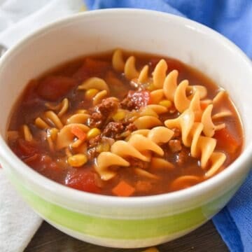 Ground Beef and Noodle Soup