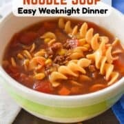 Ground Beef and Noodle Soup pin