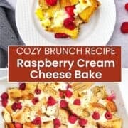 Raspberry French Toast Casserole With Cream Cheese pin