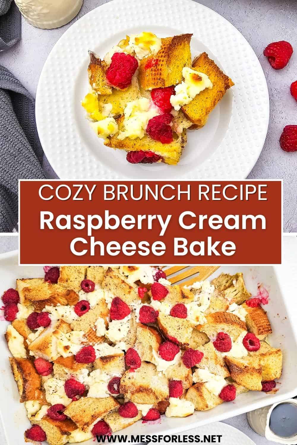 Raspberry French Toast Casserole With Cream Cheese pin