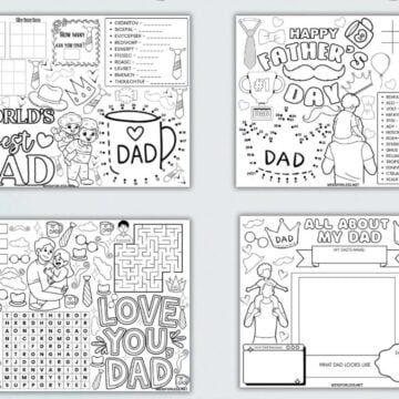 father's day placemats
