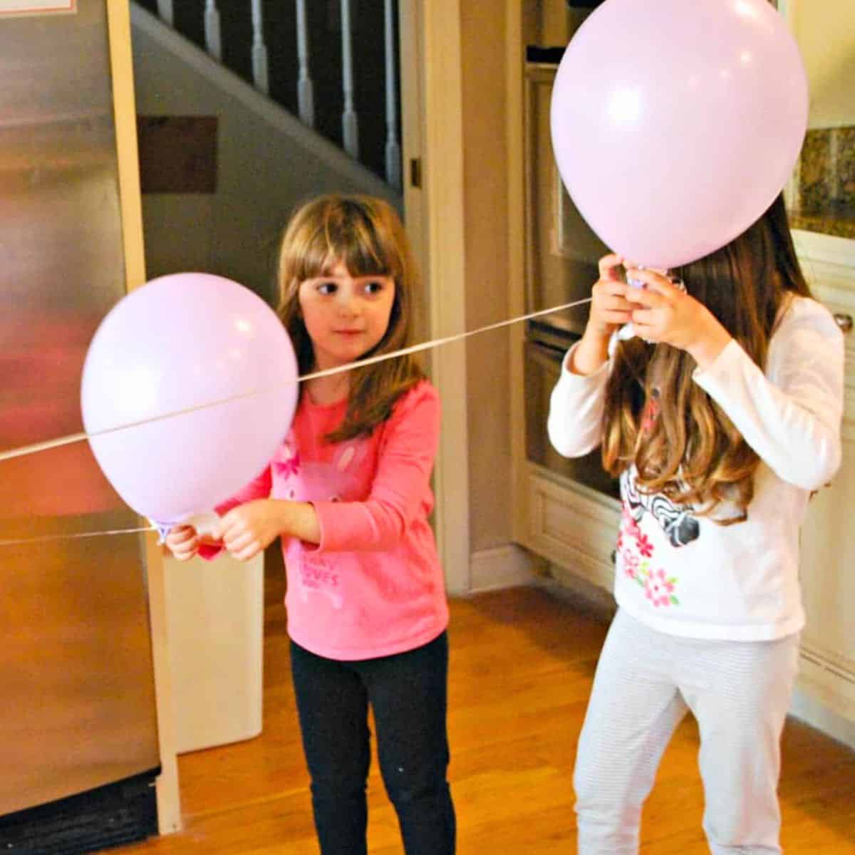 Make a Balloon Zip Line