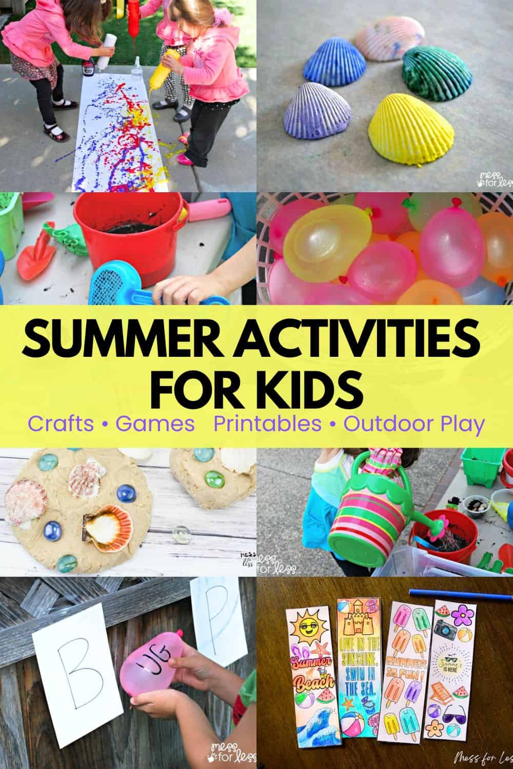 Summer Activities for Kids Pin