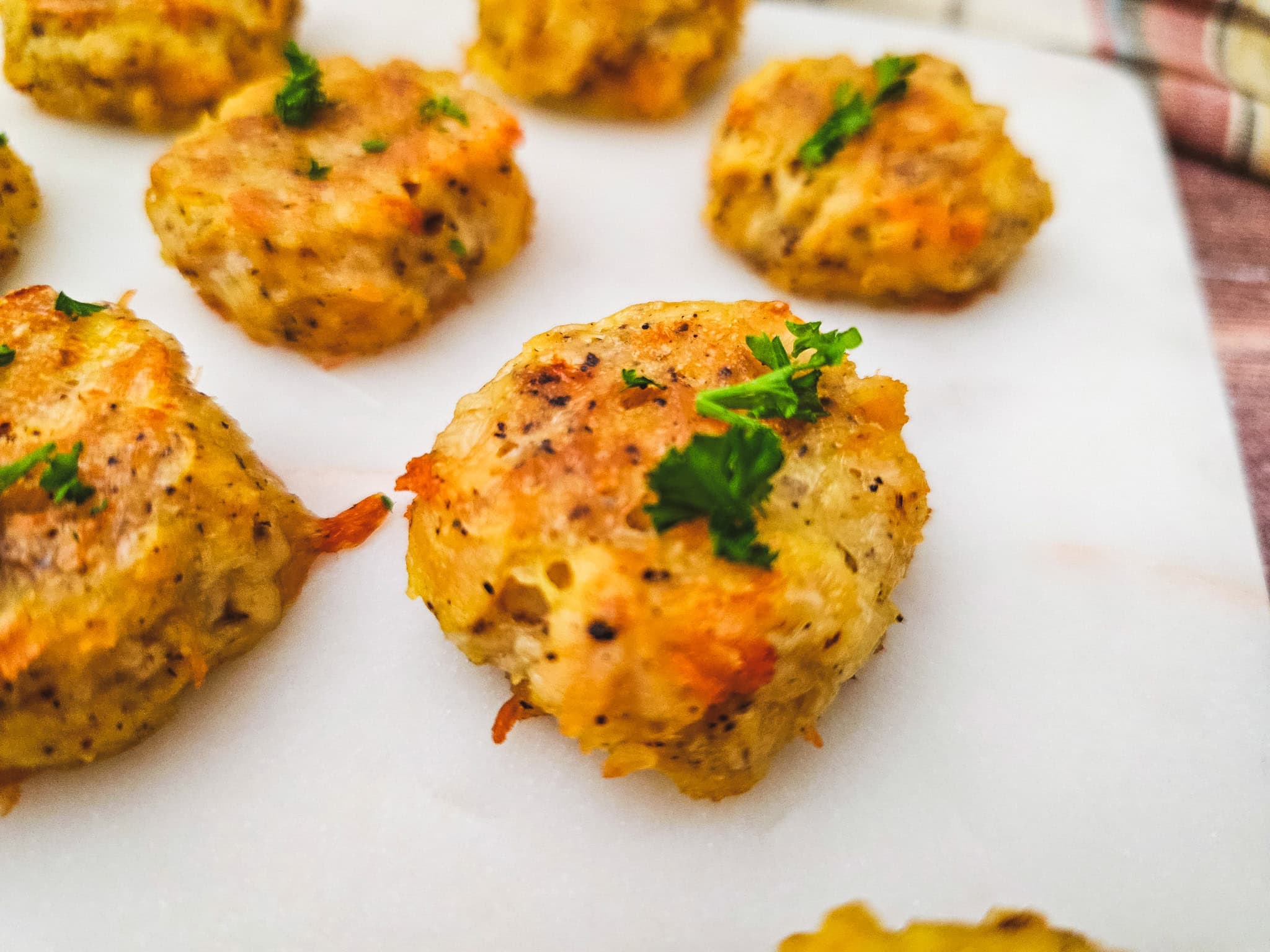 close up of Keto Chicken Nugget