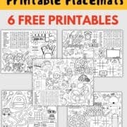 Free Printable Back to School Placemats pin