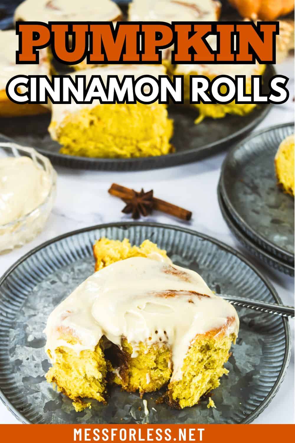 Pumpkin Cinnamon Rolls Recipe Pin