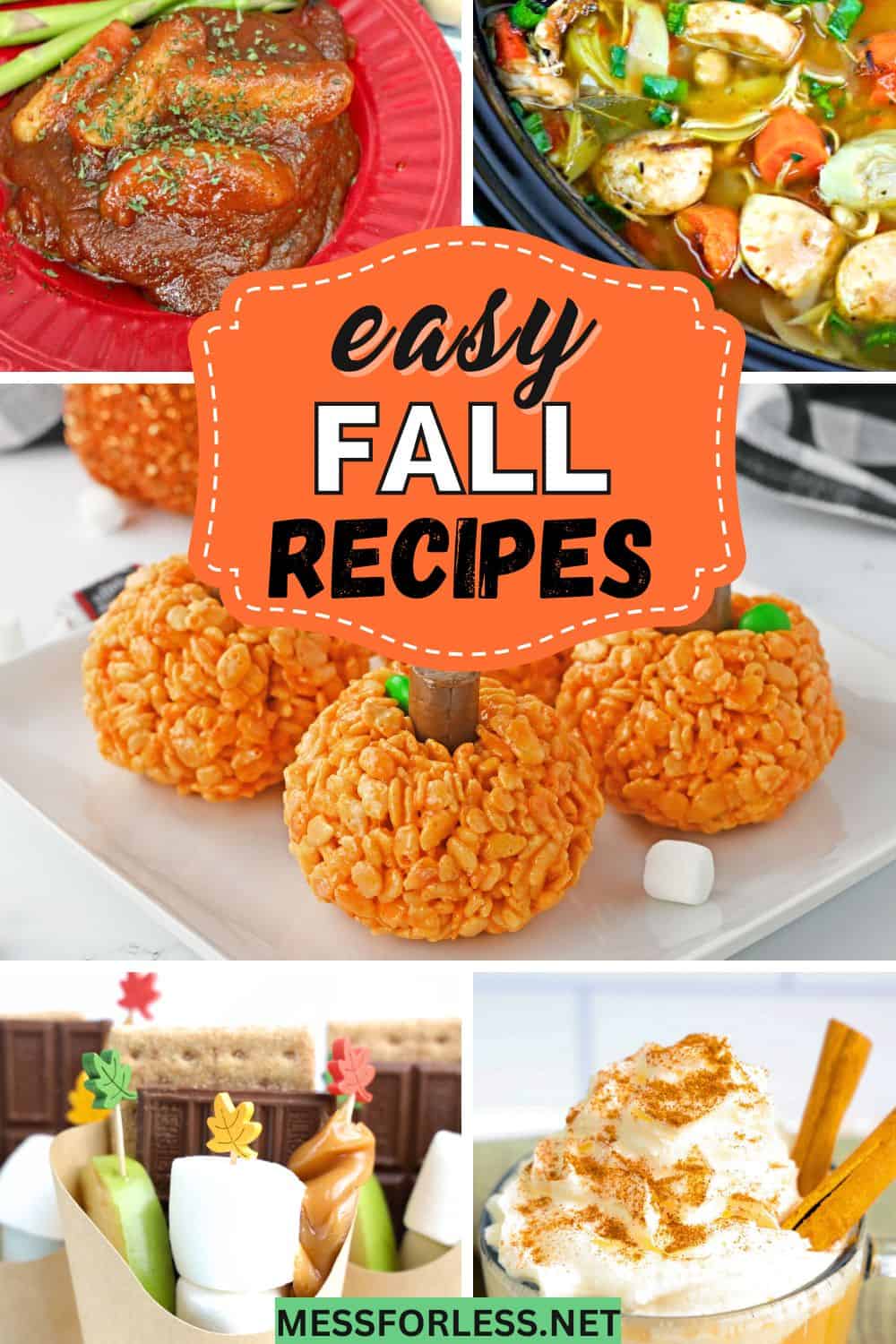 easy fall recipes pin
