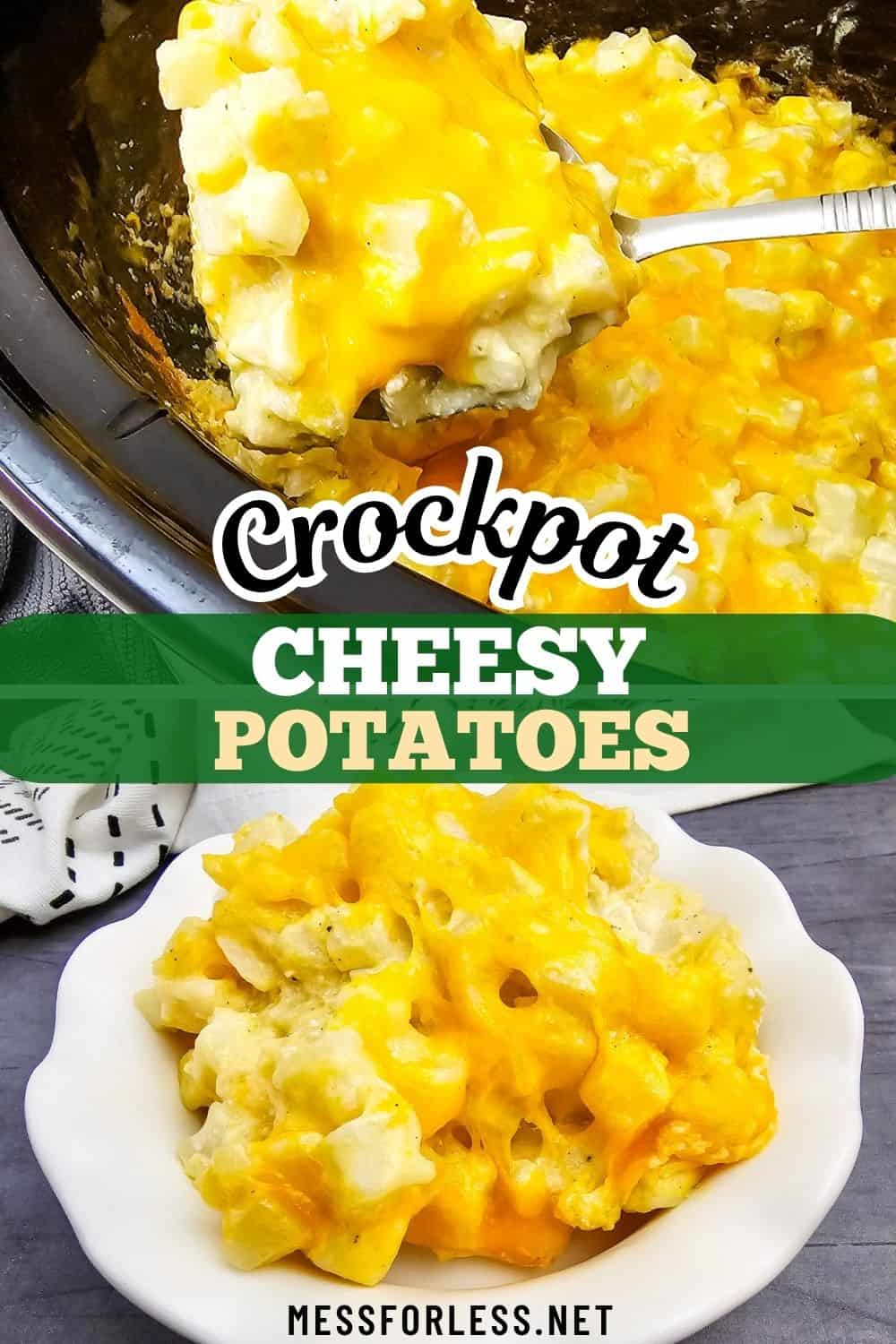 crockpot cheesy potatoes pin